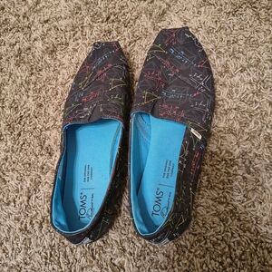 TOMS Women's Multicolor Canvas Flats
